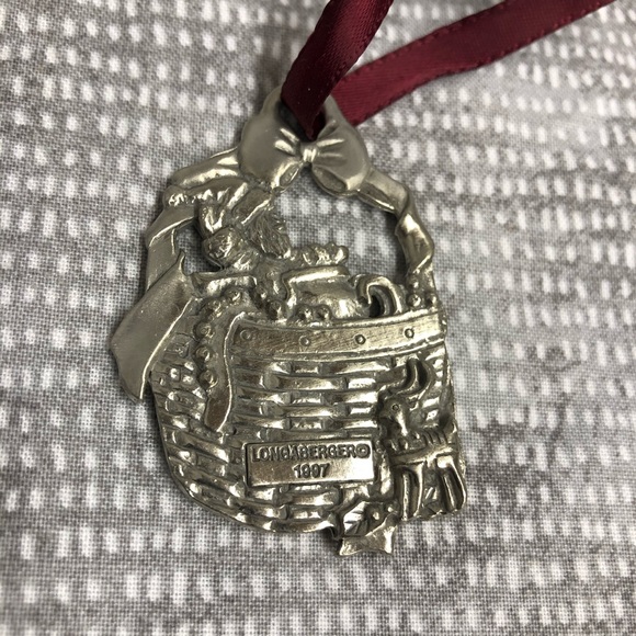 Longaberger Other - Pewter Christmas Ornament with Ribbon